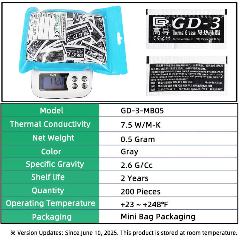 Pasta Termica Conduttiva GD-3  - Thermal Paste recensione e prezzo